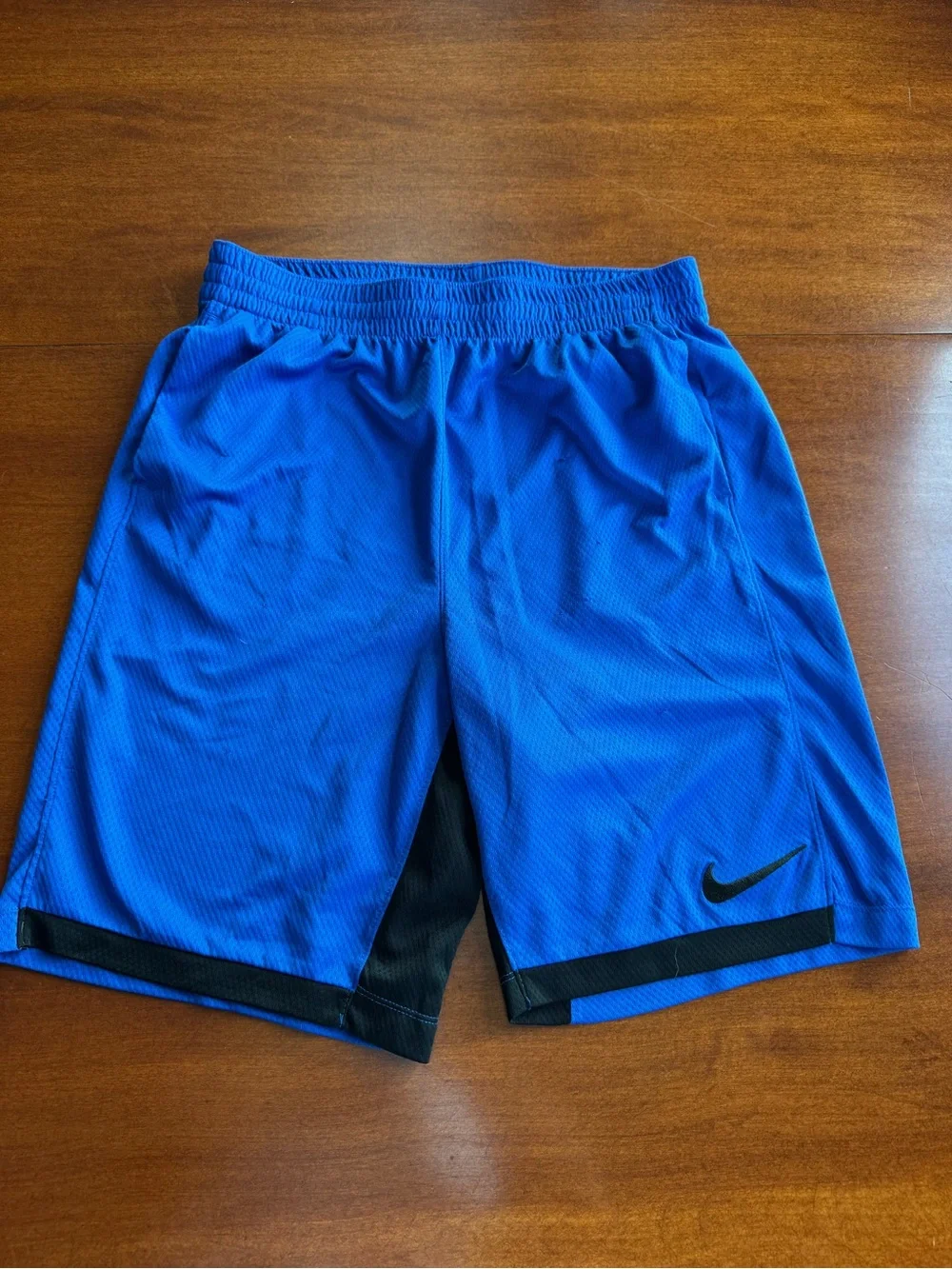 Nike Bright Blue Kids' Athletic Shorts with Black Trim